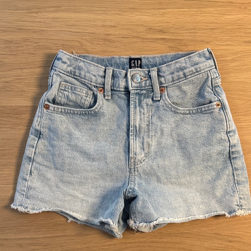 GAP Light Wash High-Rise Denim Shorts